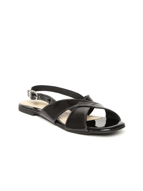 

Inc 5 Women Black Solid Open Toe Flats