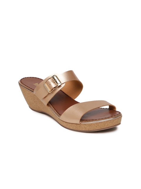 

Inc 5 Women Gold-Toned Solid Sandals