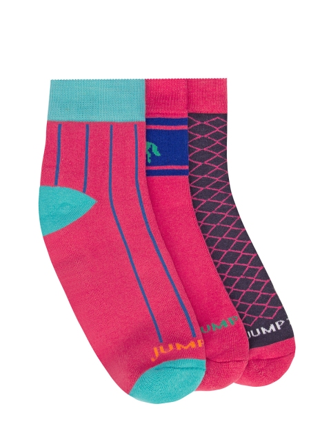 

JUMP USA Women Pack of 3 Ankle Length Socks, Pink