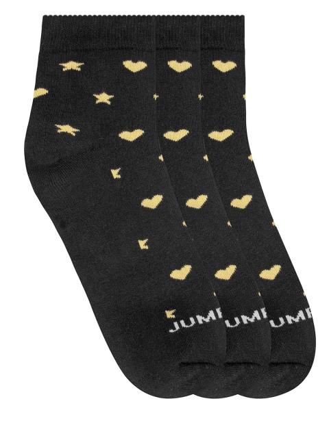 

JUMP USA Women Pack of 3 Ankle Length Socks, Black