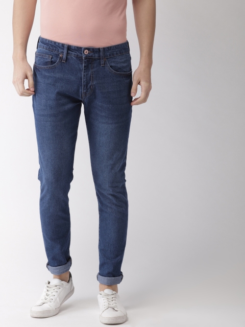 

FOREVER 21 Men Blue Skinny Fit Mid-Rise Clean Look Stretchable Jeans