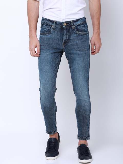 

LOCOMOTIVE Men Blue Tapered Fit Mid-Rise Clean Look Stretchable Jeans