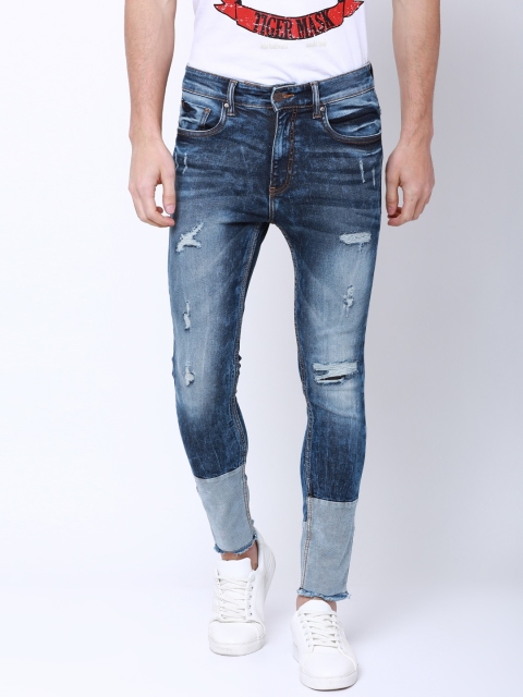 

LOCOMOTIVE Men Blue Slim Fit Mid-Rise Mildly Distressed Stretchable Jeans