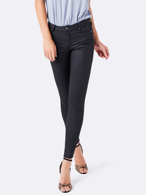 

Forever New Women Black Skinny Fit Mid-Rise Clean Look Stretchable Jeans