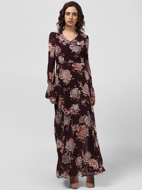 

Harpa Women Maroon Printed Maxi Dress