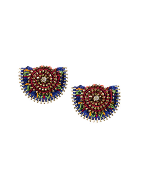 

Anetra Multicoloured Crescent Shaped Studs, Multi