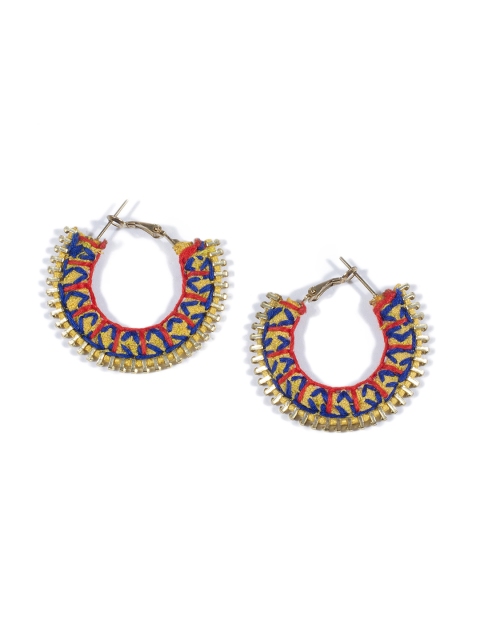 

Anetra Multicoloured Crescent Shaped Hoop Earrings, Multi