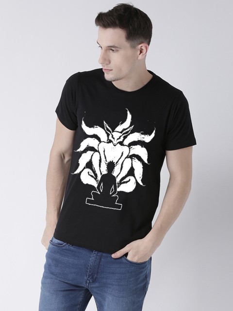 

ComicSense.xyz Nine-Tails Naruto Anime T-shirt, Black