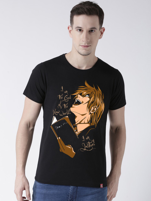 

ComicSense.xyz Kira Deathnote Anime T-shirt, Black