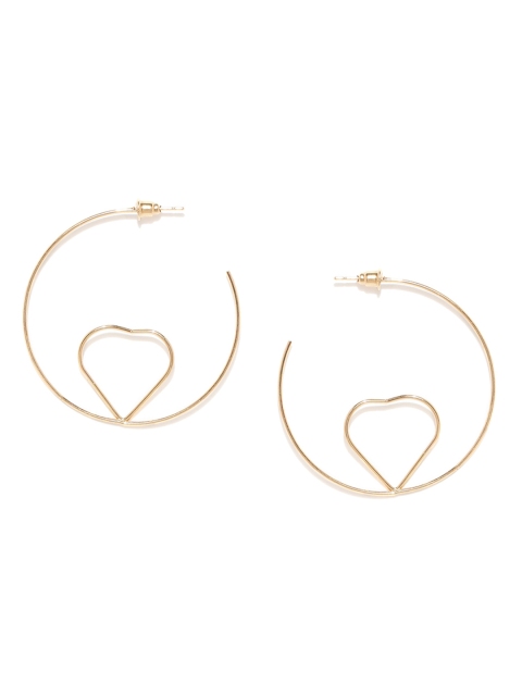

OOMPH Gold-Toned Handcrafted Circular Half Hoop Earrings