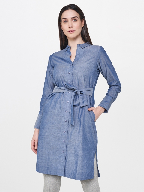 

AND Blue Solid Tunic