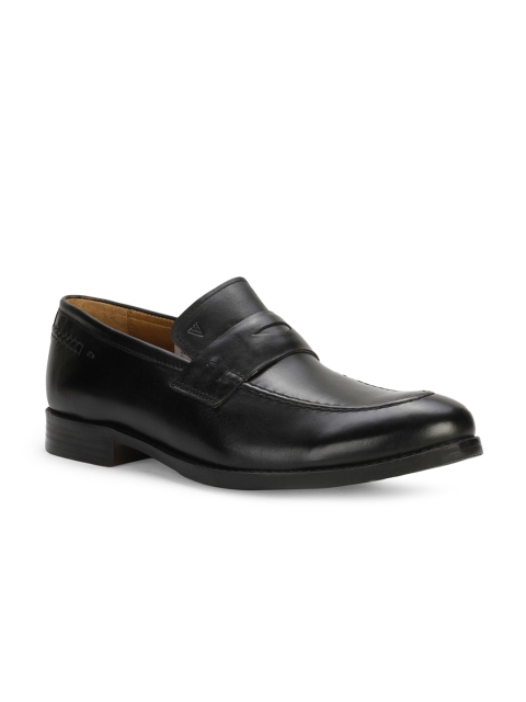 

Van Heusen Men Black Semi-Formal Leather Slip-Ons