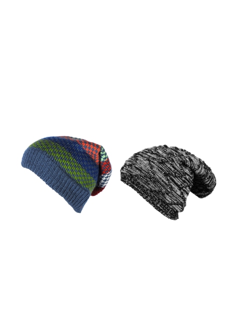

Knotyy Unisex Set of 2 Beanies, Blue