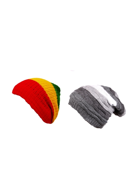 

Knotyy Unisex Set of 2 Beanies, Multi