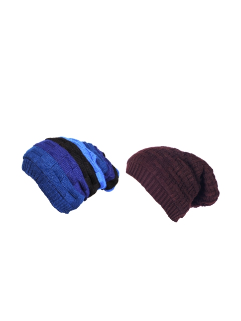

Knotyy Unisex Set of 2 Beanies, Blue