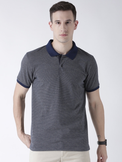 

Club York Men Grey Printed Polo Collar T-shirt