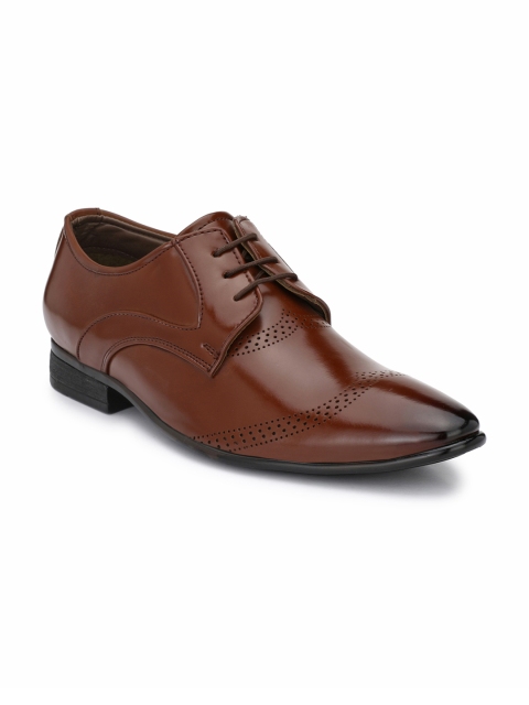 

Azzaro Black Men Tan Brown Formal Brogues