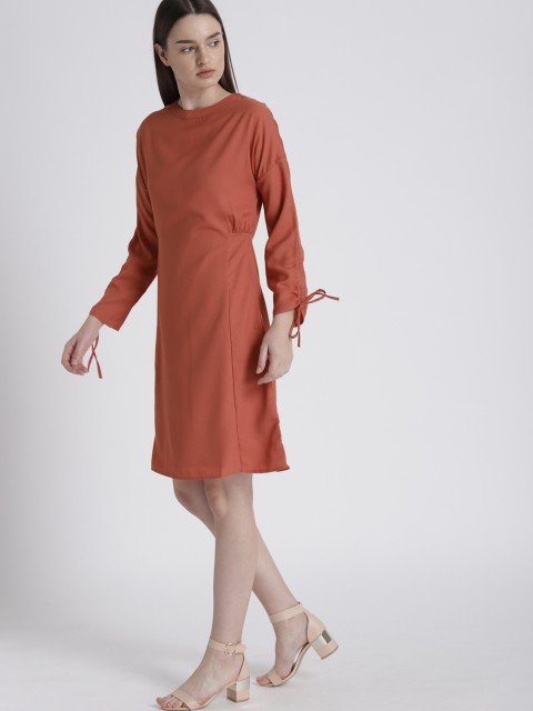 

Chemistry Women Rust Solid Sheath Dress