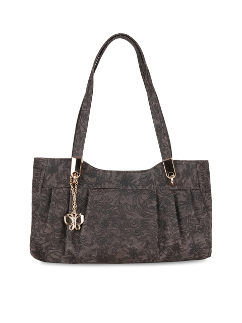 

Butterflies Brown Printed Handheld Bag