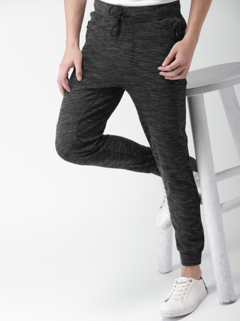 

Harvard Men Black Regular Fit Self Design Joggers