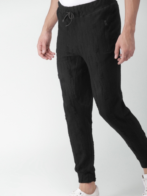 

Harvard Men Black Regular Fit Self-design Joggers