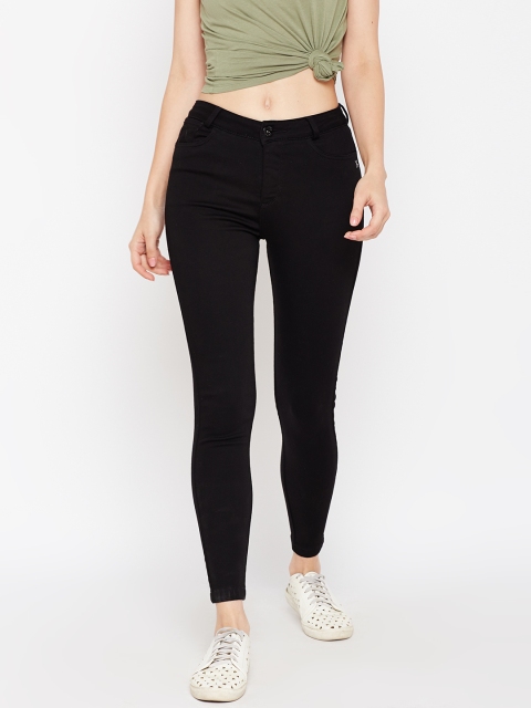 

Xpose Women Black Slim Fit High-Rise Clean Look Stretchable Jeans