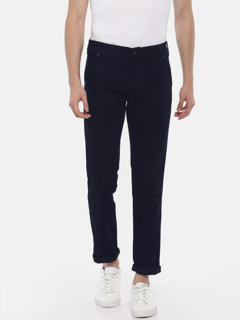 

American Crew Men Navy Slim Fit Mid-Rise Clean Look Stretchable Jeans, Black