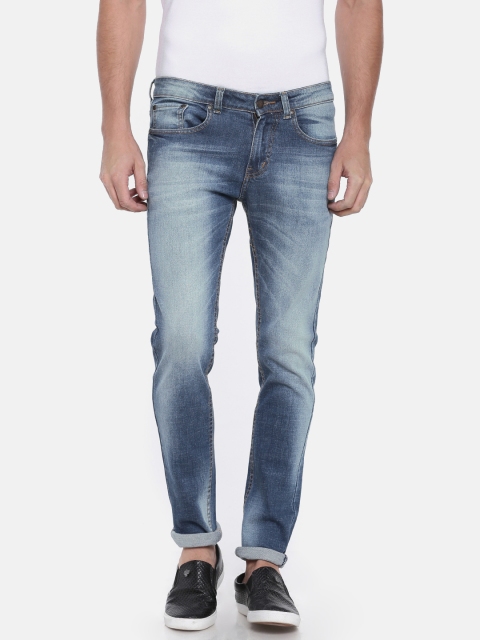 

American Crew Men Blue Slim Fit Mid-Rise Clean Look Stretchable Jeans