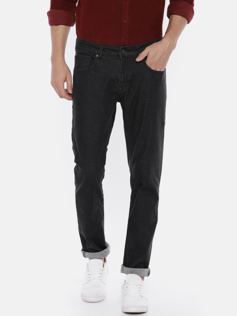 

American Crew Men Navy Regular Fit Mid-Rise Clean Look Stretchable Jeans, Navy blue