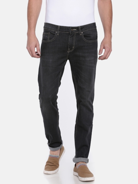 

American Crew Men Black Slim Fit Mid-Rise Clean Look Stretchable Jeans