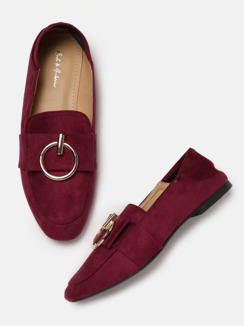 

Mast & Harbour Women Maroon Loafers