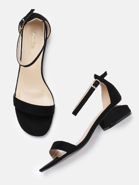 

DressBerry Women Black Solid Sandals