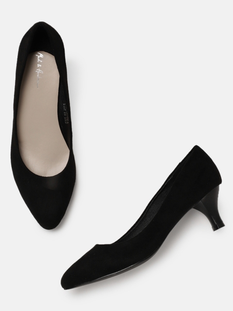 

Mast & Harbour Women Black Solid Pumps