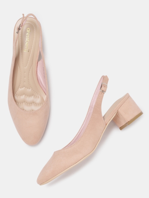 

DressBerry Women Nude-Coloured Solid Pumps