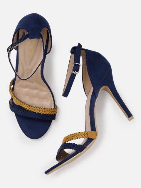 

DressBerry Women Blue & Mustard Colourblocked Sandals