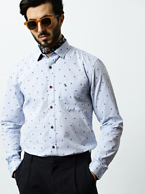 

Mr Bowerbird Men Blue & White Fine Dobby Shirt