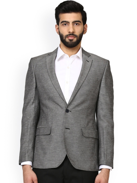 

Raymond Men Self-Design Grey Single-Breasted Slim Fit Casual Blazer