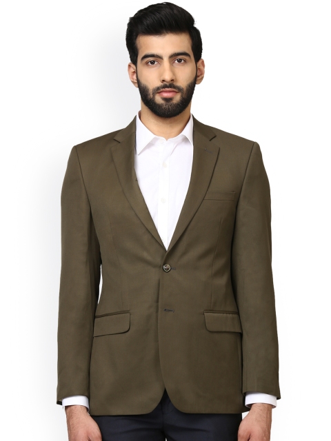 

Raymond Men Olive Green Single-Breasted Regular Fit Casual Blazer
