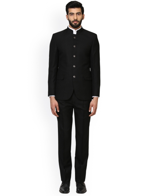 

Raymond Black Single-Breasted Bandhgala Suit