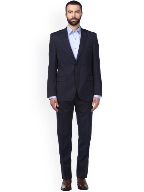 

Raymond Men Navy Blue Solid Formal Suit