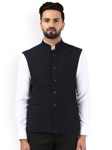 

Raymond Men Blue Solid Waistcoat