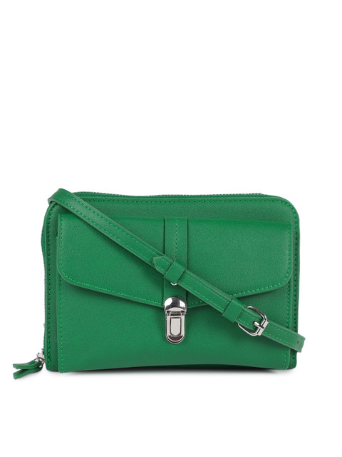 

Accessorize Green Solid Sling Bag