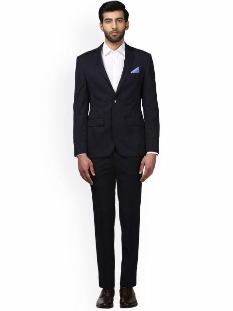 

Park Avenue Men Blue Slim Fit Single-Breasted Formal Suit