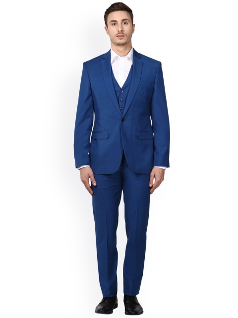 

Park Avenue Men Blue Slim Fit Single-Breasted Formal Suit