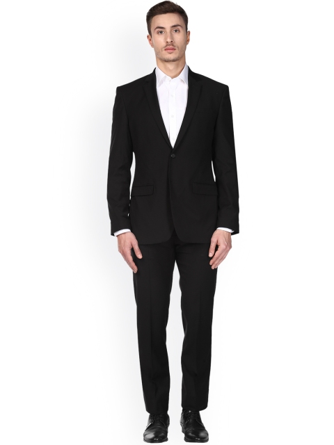 

Park Avenue Men Black Slim Fit Single-Breasted Formal Suit