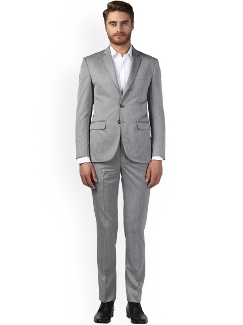 

Park Avenue Men Grey Slim Fit Single-Breasted Formal Suit