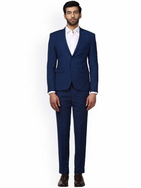 

Park Avenue Men Blue Slim Fit Single-Breasted Formal Suit