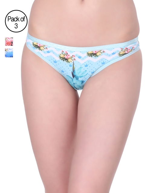

Red Rose Women Pack of 3 Printed Briefs Kethrin, Peach