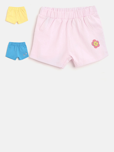 

MINI KLUB Kids Girls Pack of 3 Shorts, Blue