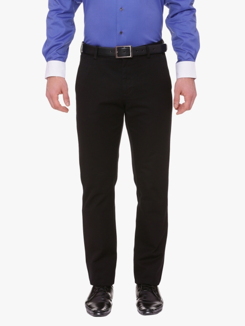 

Allen Solly Men Black Comfort Regular Fit Solid Formal Trousers